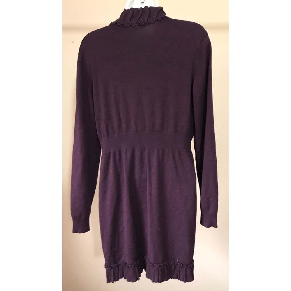 Style & Co Purple Ruffled Cardigan - Picture 5 of 6